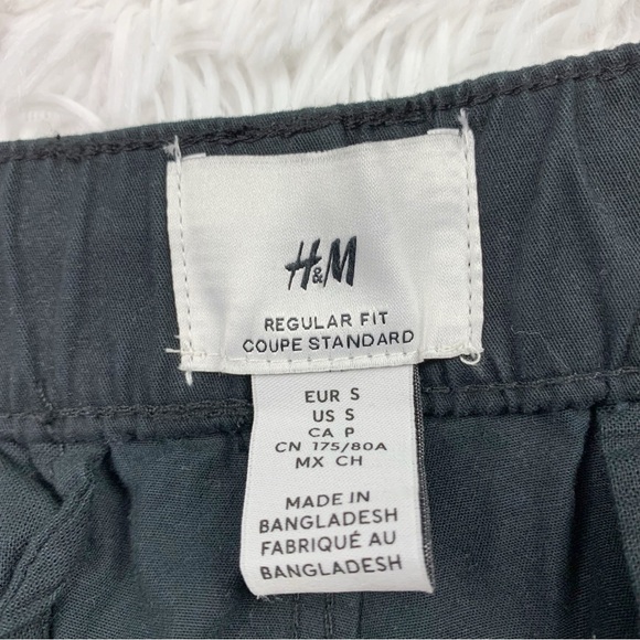 H&M chino joggers pants drawstring waist in black - Picture 9 of 13